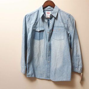Levi's faded blue stripe shirt